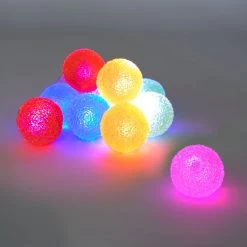 Light-Up Textured Bouncy Balls - 12 Pack