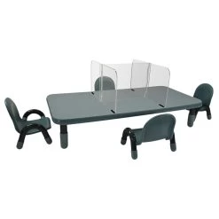 4-Zone Sneeze Guard - 60” X 30” -Children School Supplies S1017768 1