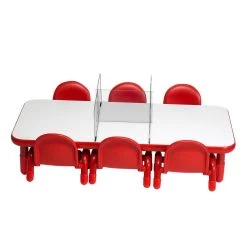 4-Zone Sneeze Guard - 60” X 30” -Children School Supplies S1017768 3