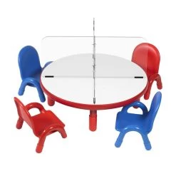 4-Zone Sneeze Guard - 36” X 36” -Children School Supplies S1017795 2