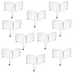 Excellerations® 3-Way Desktop Barrier - 10-Pack