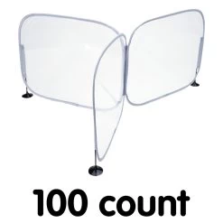 Excellerations® 3-Way Desktop Barrier - 100-Pack
