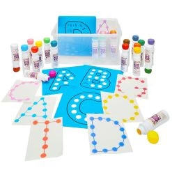 Colorations® Dabber Stencils And Marker Kit - 46 Stencils & 22 Dabber Dot Marker Colors