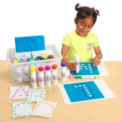 Colorations® Dabber Stencils And Marker Kit - 46 Stencils & 22 Dabber Dot Marker Colors -Children School Supplies S1020948 2