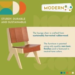 Excellerations® Natural Plywood Lounge Chair -Children School Supplies S1024525 2