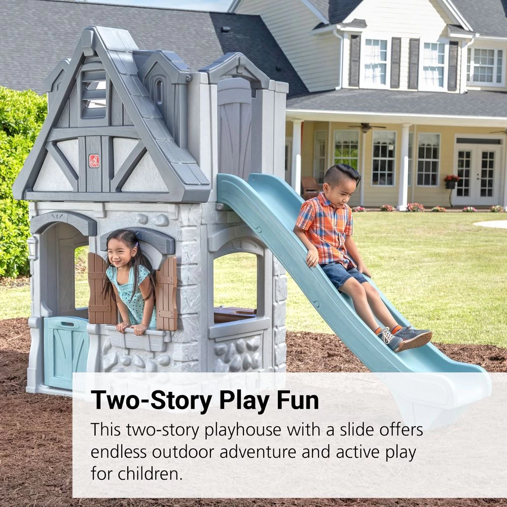 Step2 Enchanting Adventures 2-Story Playhouse & Slide 2 Step2 Enchanting Adventures 2-Story Playhouse & Slide - Image 2