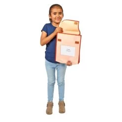 Really Good Stuff® Boho Book Pouch Medium - Peach Book Pouch With Clay Trim - Single -Children School Supplies S1065257 3