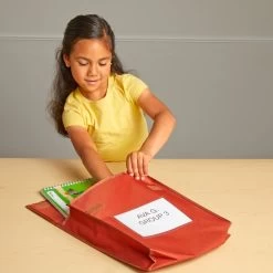 Really Good Stuff® Boho Book Pouch Medium -Clay Book Pouch With Clay Trim - Single -Children School Supplies S1065265 3