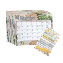 Really Good Stuff® Boho Monthly Calendar Pages And Stickers 2023-2024 Double Sided