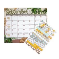 Really Good Stuff® Boho Monthly Calendar Pages And Stickers 2023-2024 Double Sided -Children School Supplies S1066547 2
