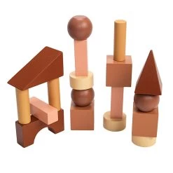 Excellerations® Engineered Blocks - 22 Pieces In Natural Colors -Children School Supplies S1071729 2