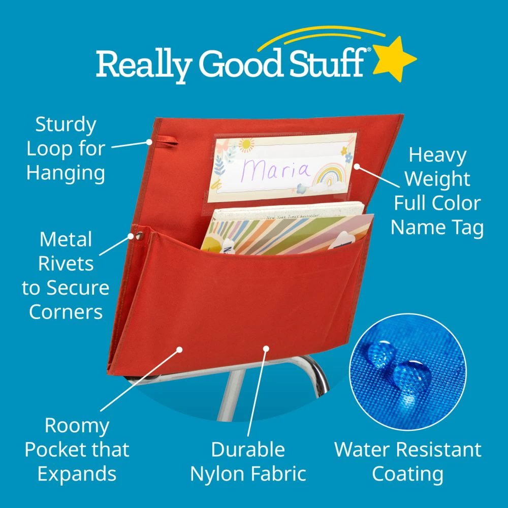 Really Good Stuff® Boho Chair Pocket - 6 Pack 5 Really Good Stuff® Boho Chair Pocket - 6 Pack - Image 5