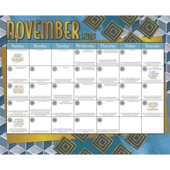 Really Good Stuff® Cool And Calm Monthly Calendar Pages And Stickers 2023-2024 Double Sided -Children School Supplies S1094855 1