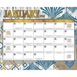 Really Good Stuff® Cool And Calm Monthly Calendar Pages And Stickers 2023-2024 Double Sided -Children School Supplies S1094855 2