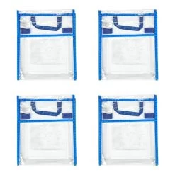 Really Good Stuff® Store More® Medium Clear Book Pouch Cool And Calm - 4 Pack