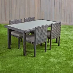 Excellerations® Outdoor Dining Set - 4 Chairs & 1 Table 21" (Preschool Height) -Children School Supplies S1178486 1