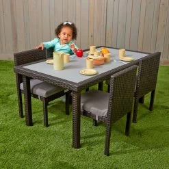 Excellerations® Outdoor Dining Set - 4 Chairs & 1 Table 21" (Preschool Height) -Children School Supplies S1178486 3