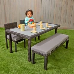 Excellerations® Outdoor Set - 2 Chairs, 1 Bench, & 1 Table 21" (Preschool Height) 12 Excellerations® Outdoor Set - 2 Chairs, 1 Bench, & 1 Table 21" (Preschool Height) -Children School Supplies S1178675 3