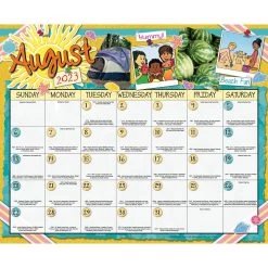 Really Good Stuff® Monthly Calendar Pages And Stickers 2023-2024 Double Sided Intermediate -Children School Supplies S1189644 3