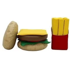 SoftScape Stack-a-Burger And Fries Play Set, 13-Piece -Children School Supplies S1201549 1