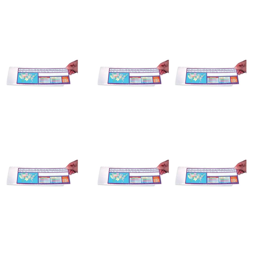 Really Good Stuff® Desktop Helper™ 12” Self-Adhesive Vinyl Sleeves - Set Of 24 1 Really Good Stuff® Desktop Helper™ 12” Self-Adhesive Vinyl Sleeves - Set Of 24