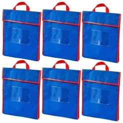 Store More® Large Clearview Book Pouches - Single Color - Set Of 6 -Children School Supplies S1244380 4