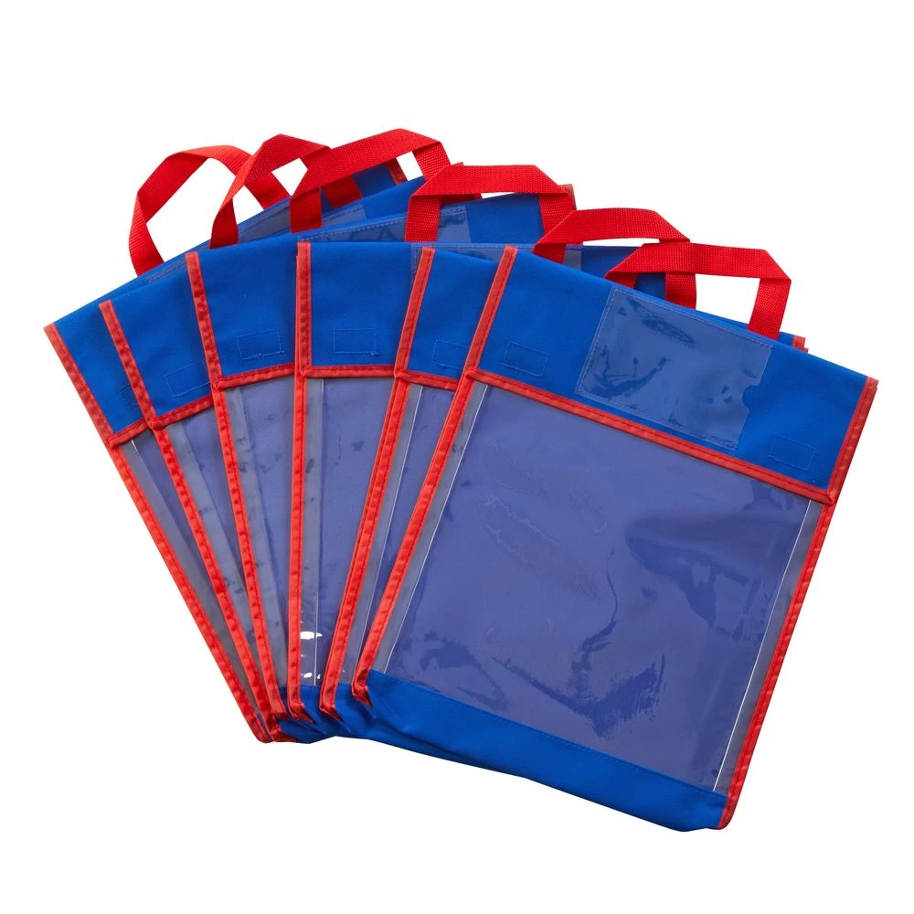 Store More® Medium Clearview Book Pouches - Single Color - Set Of 6 1 Store More® Medium Clearview Book Pouches - Single Color - Set Of 6