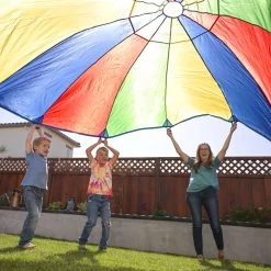 Excellerations® Brawny Tough Rainbow Parachute - 12'Dia. 9 Excellerations® Brawny Tough Rainbow Parachute - 12'Dia. -Children School Supplies S285001 2