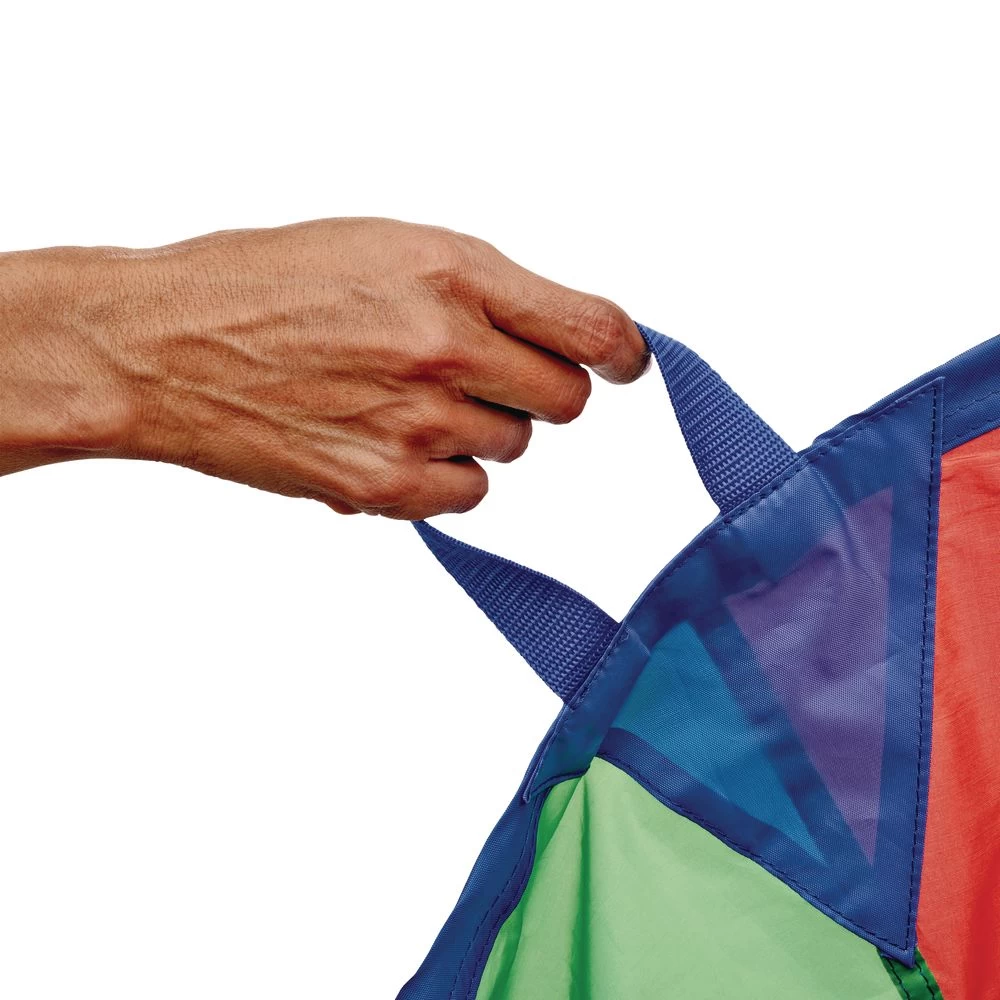 Excellerations® Brawny Tough Rainbow Parachute - 20'Dia. 4 Excellerations® Brawny Tough Rainbow Parachute - 20'Dia. - Image 4