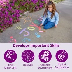 Colorations® Washable Sidewalk Chalk - 20 Pieces -Children School Supplies S285184 1