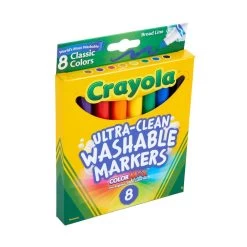 Crayola® Conical Tip Markers, Washable, Set Of 8 -Children School Supplies S285319 3