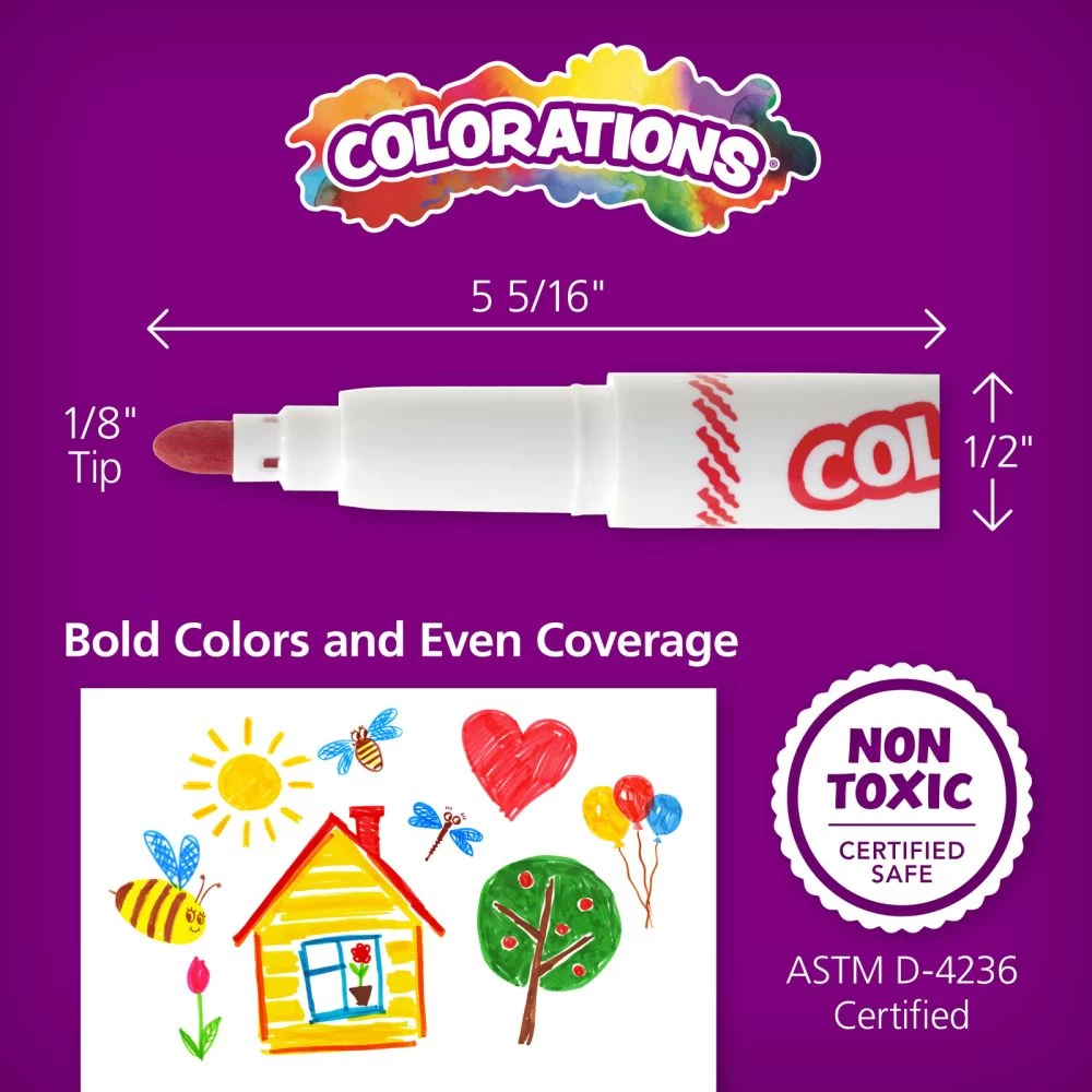 Colorations® Washable Classic Markers, Set Of 8 2 Colorations® Washable Classic Markers, Set Of 8 - Image 2