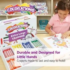 Colorations® Extra Large Crayons, Value Pack - Set Of 200 -Children School Supplies S288247 2