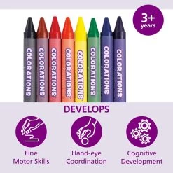 Colorations® Large Crayons - 8 Colors, Set Of 400 -Children School Supplies S288471 1