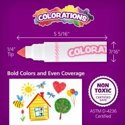 Colorations® Washable Chubby Markers - Set Of 16 -Children School Supplies S288820 2