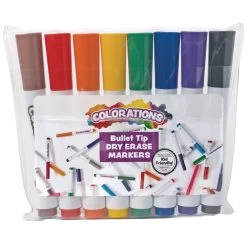 Colorations® Dry Erase Bullet Tip Markers - Set Of 8