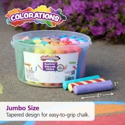 Colorations® Washable Sidewalk Chalk - 50 Pieces -Children School Supplies S311052 2