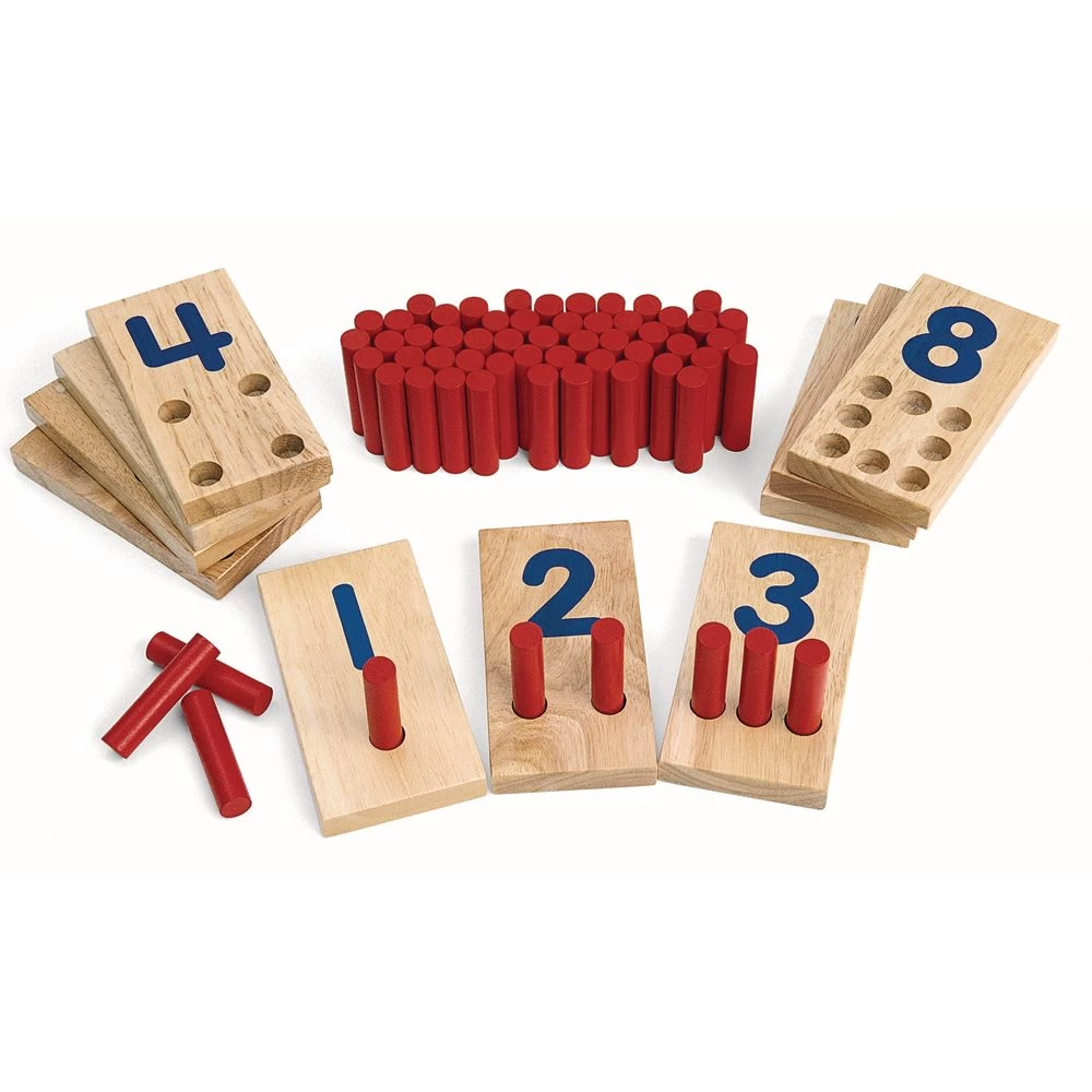 Excellerations® Sustainably Harvested Rubberwood Peg Number Boards 1 Excellerations® Sustainably Harvested Rubberwood Peg Number Boards