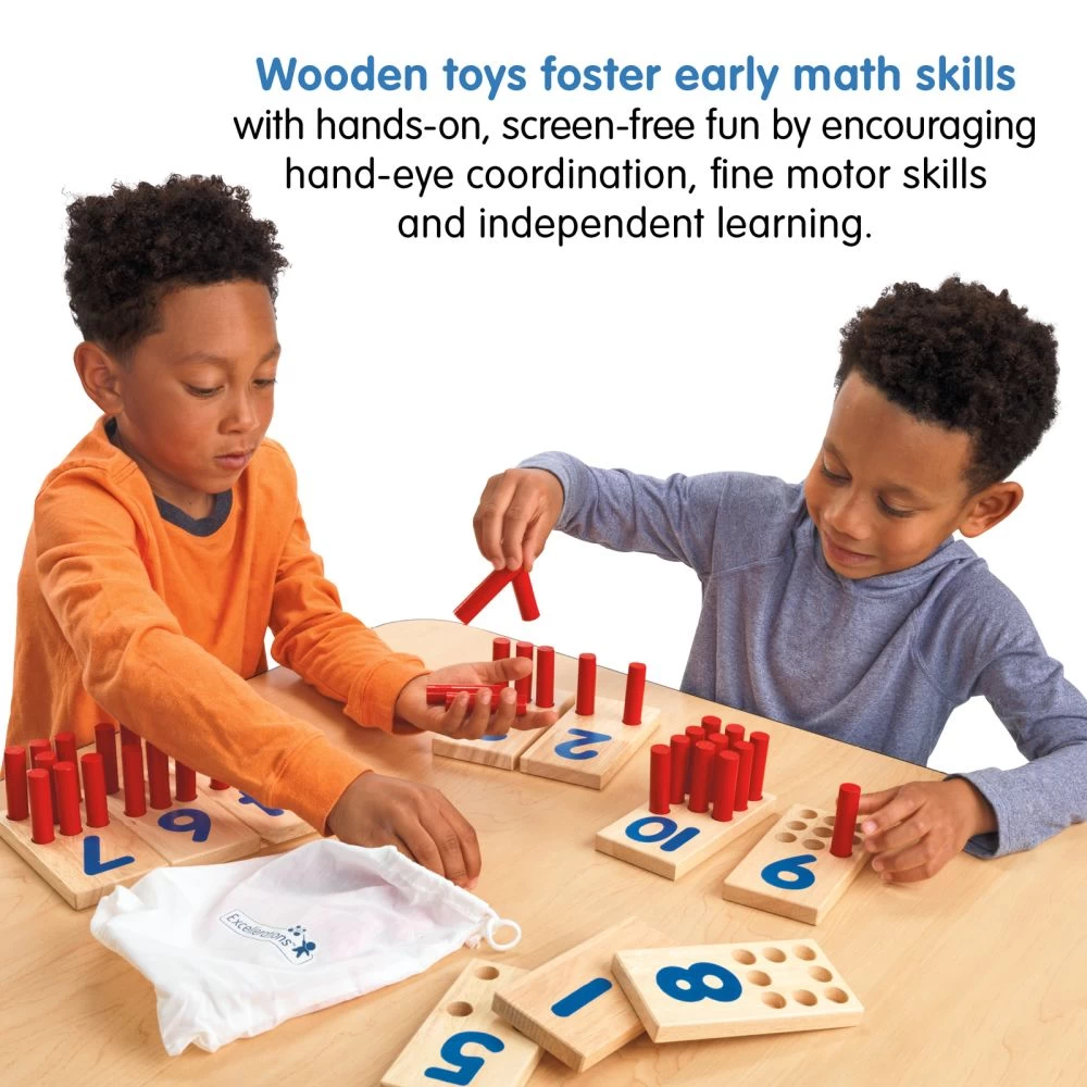 Excellerations® Sustainably Harvested Rubberwood Peg Number Boards 3 Excellerations® Sustainably Harvested Rubberwood Peg Number Boards - Image 3