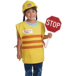 Construction Vest And Stop Sign