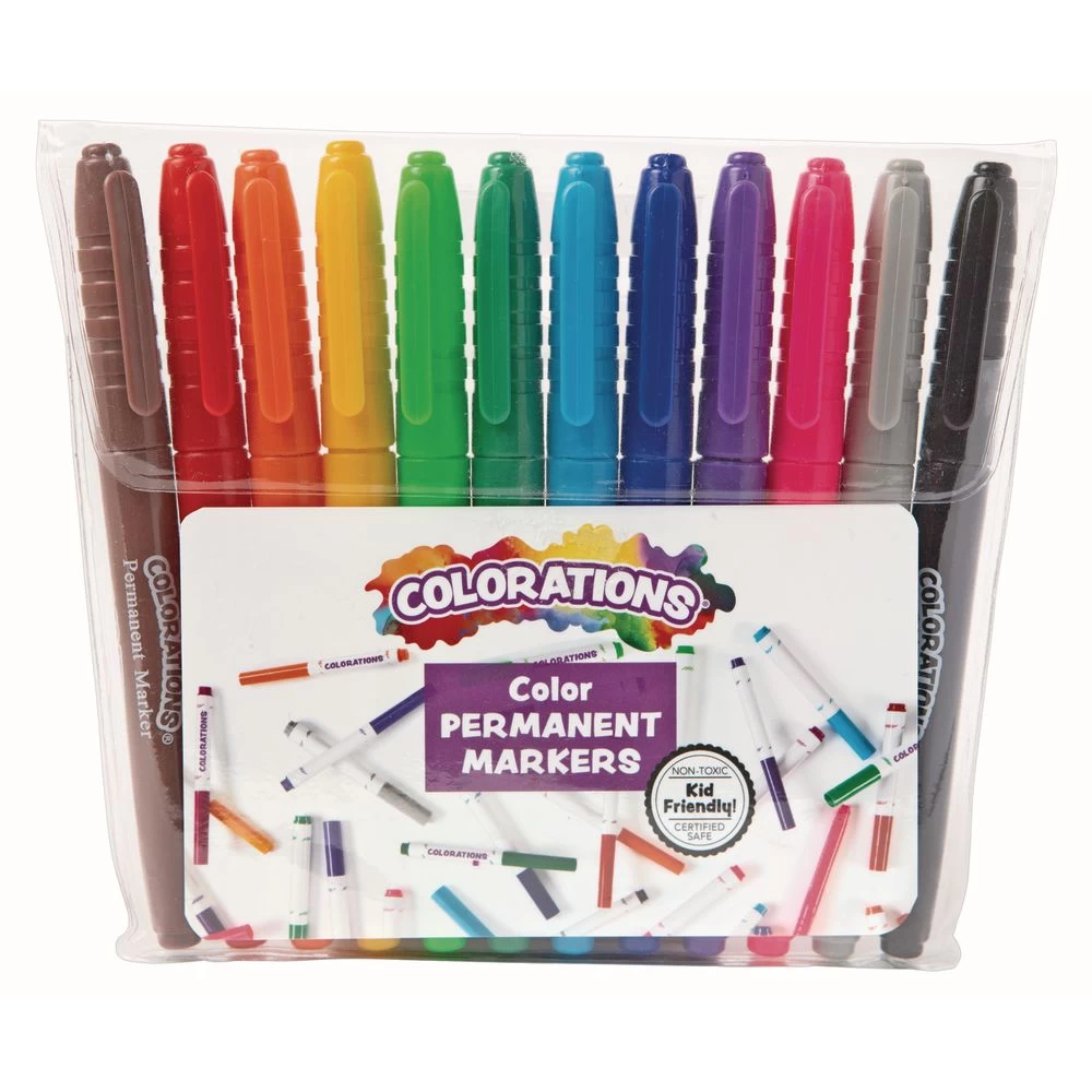 Colorations® Color Permanent Markers - Set Of 12 1 Colorations® Color Permanent Markers - Set Of 12