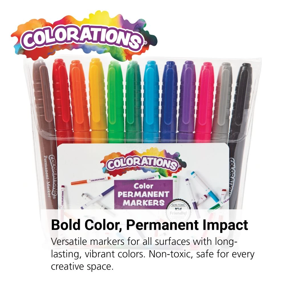 Colorations® Color Permanent Markers - Set Of 12 2 Colorations® Color Permanent Markers - Set Of 12 - Image 2
