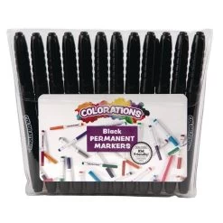 Colorations® Black Permanent Markers - Set Of 12