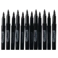 Colorations® Black Permanent Markers - Set Of 12 -Children School Supplies S319528 2