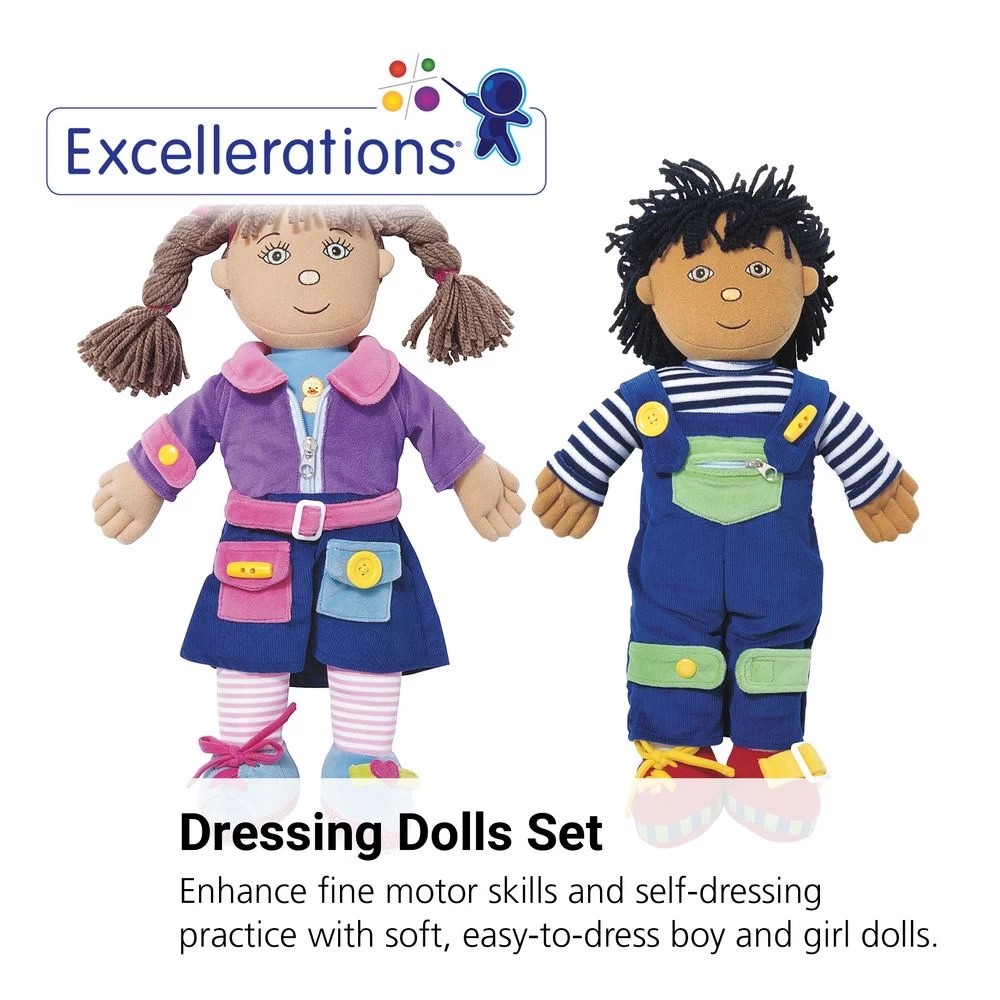 Excellerations® Boy And Girl Dressing Dolls - Set Of 2 2 Excellerations® Boy And Girl Dressing Dolls - Set Of 2 - Image 2