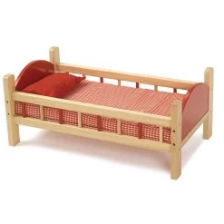 Wooden Doll Bed - 21-3/4"L