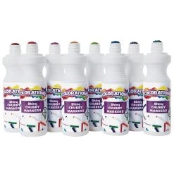 Colorations® Shiny Chubbie Markers - Set Of 8 -Children School Supplies S319662 2