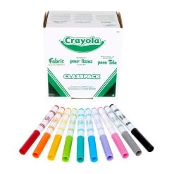 Crayola Fine Line Fabric Markers Classpack