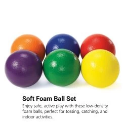 Discount School Supply® Low Density Foam Balls - Set Of 6 -Children School Supplies S320287 1