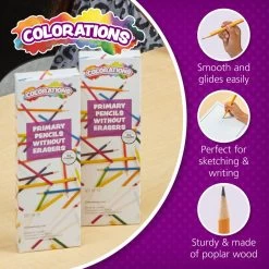 Colorations® Primary Pencils - Without Erasers, Set Of 12 -Children School Supplies S323146 1